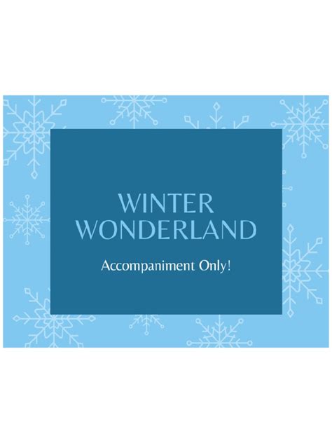 Winter Wonderland | PDF