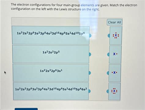 Solved The electron configurations for four main-group | Chegg.com