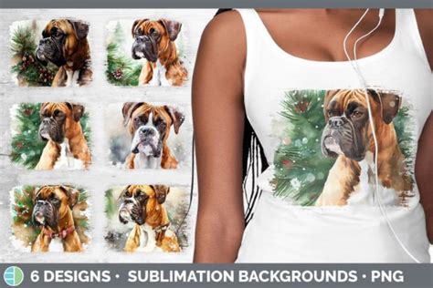 Snowy Boxer Distressed Sublimation Backg Graphic By Enliven Designs