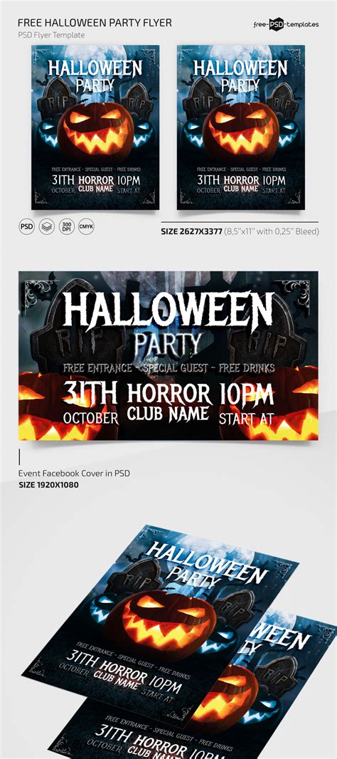 Free Halloween Party Flyer Template Free Psd Templates