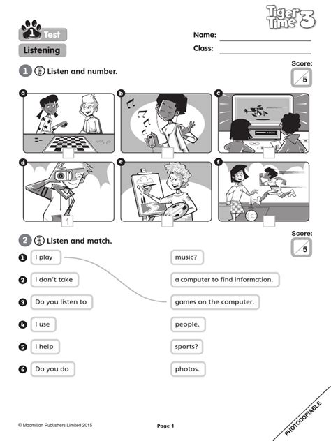 Liveworksheets Tiger 3 Unit 1