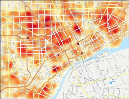 Detroit Crime Map GIS Geography