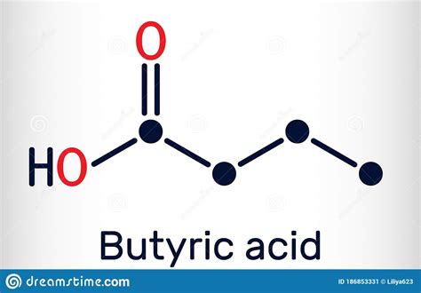 Butyric Acid Butanoic Acid Molecule Butyrates Or Butanoates Are Salts