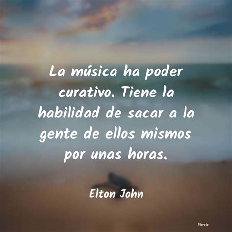 Elton John La música ha poder curativo