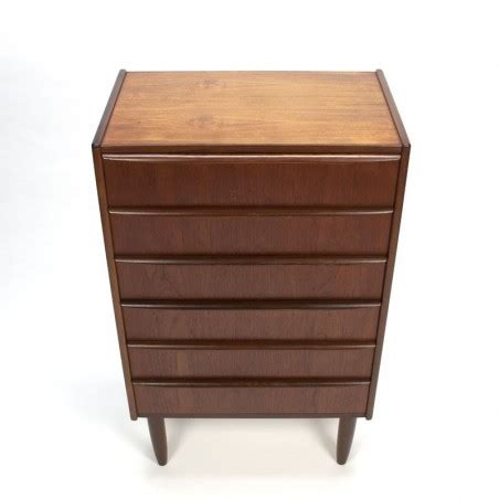 Slim Model Teak Chest Of Drawers Retro Studio