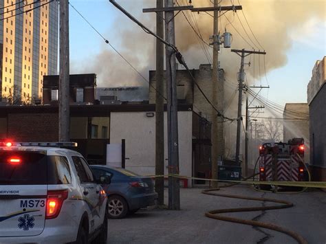 Watch Winnipeg Fire Crews Battle Huge Blaze Downtown Winnipeg