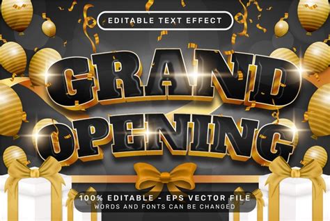 Grand Opening 3d Text Effect And Editable Text 2719705