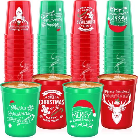 Amazon Umigy Pcs Christmas Plastic Mugs Oz Christmas Mug