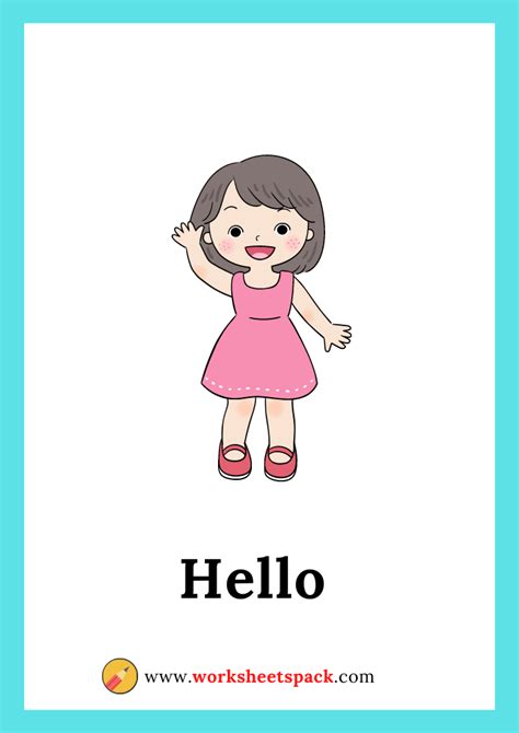 Free Greetings Flashcards Worksheetspack In 2024 Flashcards