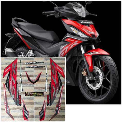 HITAM MERAH Striping Original Honda Supra GTR 150 Red Black 2019