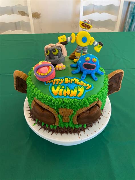 Vinnys 6th Birthday Cake My Singing Monsters Monster Birthday Cakes 6th Birthday Cakes