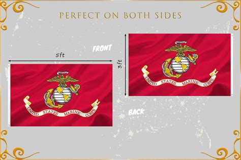 US Marine Corps USMC Flag 3×5 Outdoor Double Sided Heavy Duty Polyester ...