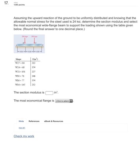 Solved 1 00 Points Assuming The Upward Reaction Of The Chegg