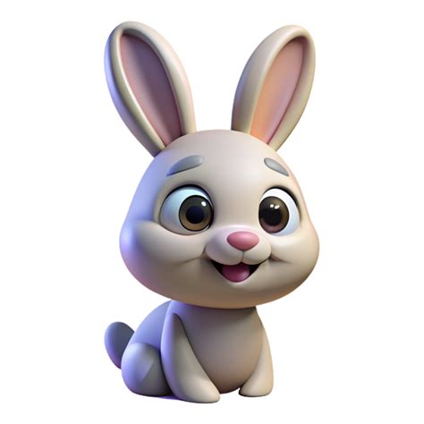 Cute Rabbit D Graphic Png