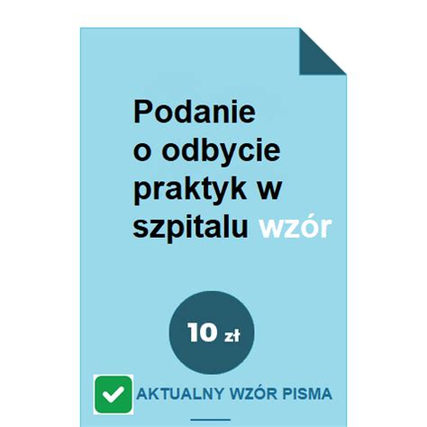 Podanie o praktykę zawodową wzór POBIERZ