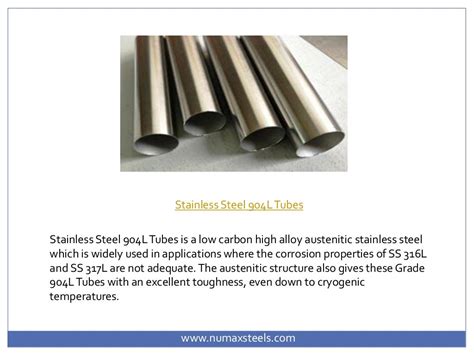 Different grades of stainless steel tubes