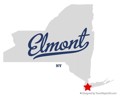 Map of Elmont, NY, New York