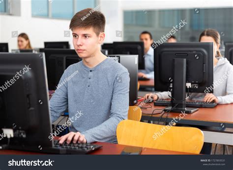 computer science lesson university class stock photo