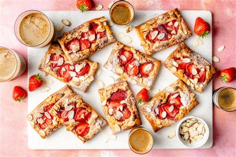 Strawberry Almond Puff Pastry Tarts Ambitious Kitchen