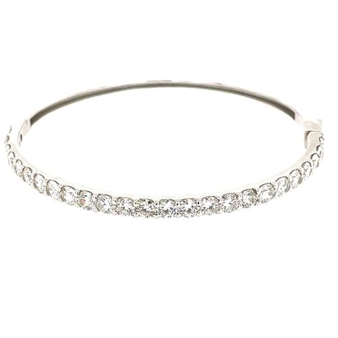 White Gold Diamond Bangle Bracelet – Unforgettable Jewelry