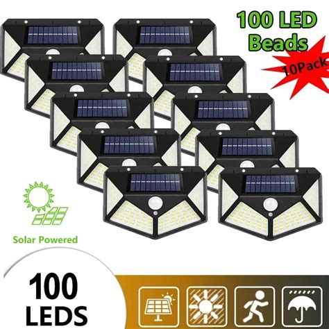 1 2 6 8 12 Adet 100 LED G Ne Duvar Lambas D Mekan Solar Lamba