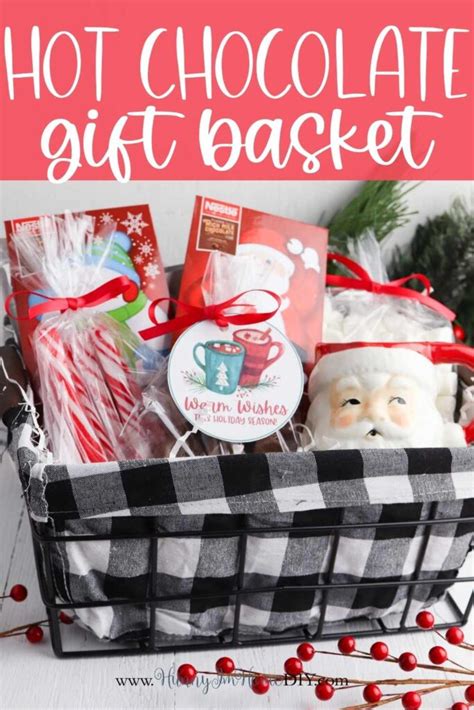 Quick Easy Diy Hot Chocolate Gift Basket With Printable Gift Tag