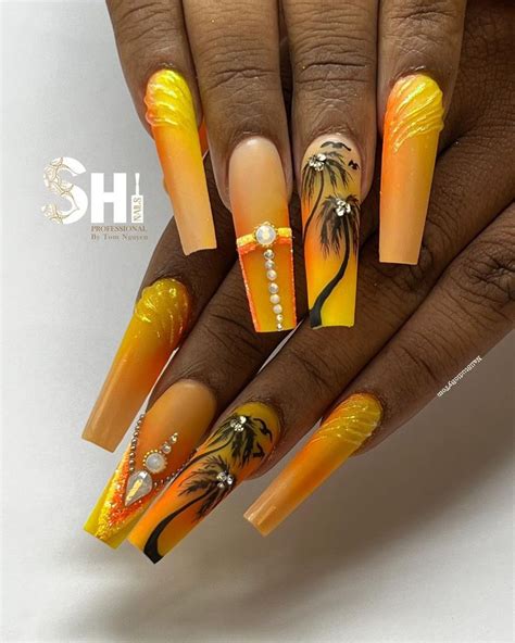 Tom Nguyen On Instagram “summer Vibes 🌴🌴💛🧡💎 Tag And Share With Your Nails Bestie 🎨 Neon