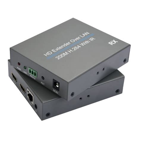 200m Hdmi Extender Over Tcp Ip Rj45 Cat5e6e Full Hd 1080p H264 With Ir Rs232 Ebay