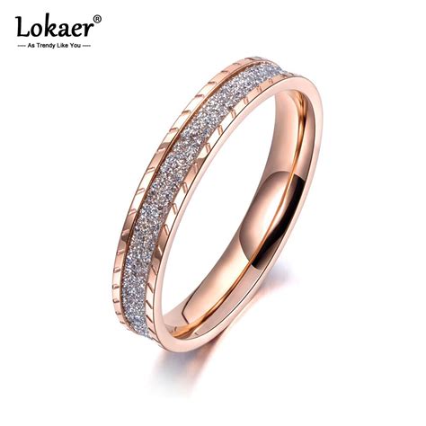 Lokaer Anillo De Acero Inoxidable Para Mujer Y Ni A Sortija De Color