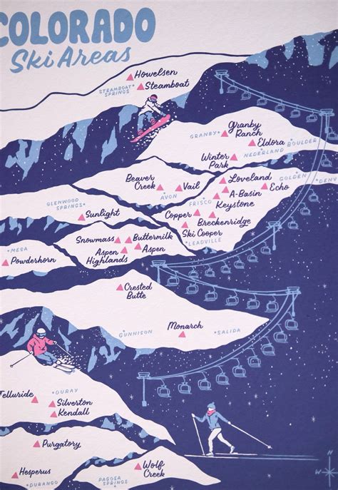 Colorado Ski Resorts Map – Elevation Goods