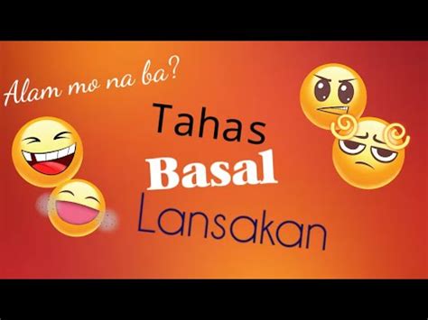 Uri ng Pangngalang Pambalana| Tahas, Basal, at Lansakan - YouTube