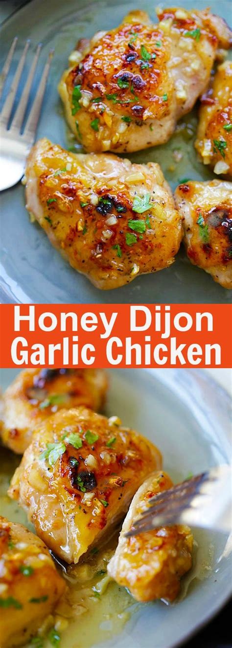 Honey Dijon Garlic Chicken Recipe Foodandcake789