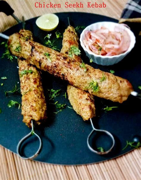 Seekh Kebab Easy Chicken Seekh Kebab Recipe Palates Desire