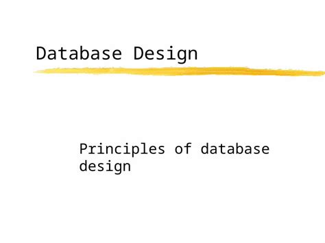 (PPT) Database Design Principles of database design. Relational Models ...