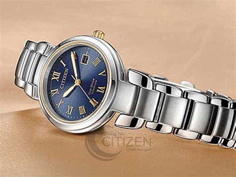 Đồng Hồ Citizen Nữ Dây Titanium Eco Drive EW2509 83L Trang Đồng Hồ