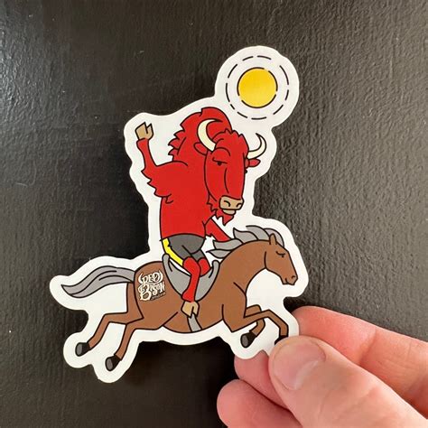 Giddy Up Sticker Red Bison Studio