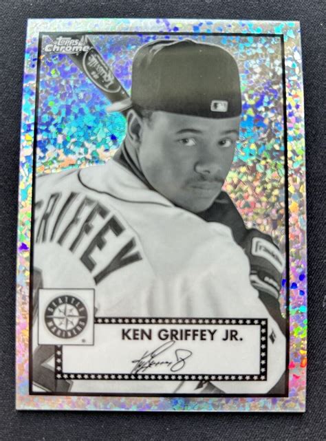 Ken Griffey Jr 2021 Topps Chrome Platinum Anniversary Black White Mini