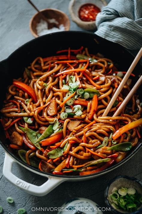 Vegetable Udon Stir Fry Veggie Yaki Udon Omnivores Cookbook