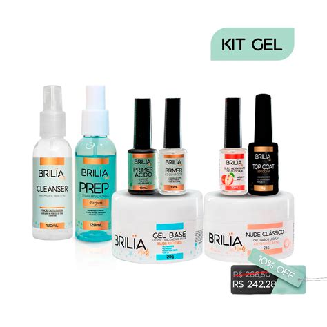 Kit Gel Brilia Nails Brilia Nails Produtos Para Alongamento De Unhas