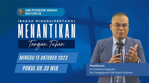 Ibadah 1 Onsite Church Service GBI Pondok Indah Ps Andreas