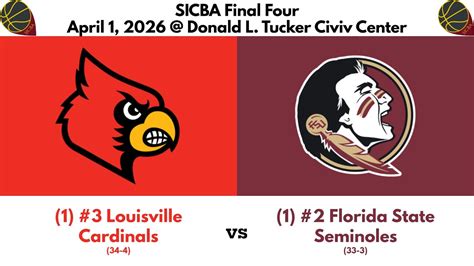 Sicba Final Four 1 3 Louisville Cardinals Vs 1 2 Florida State