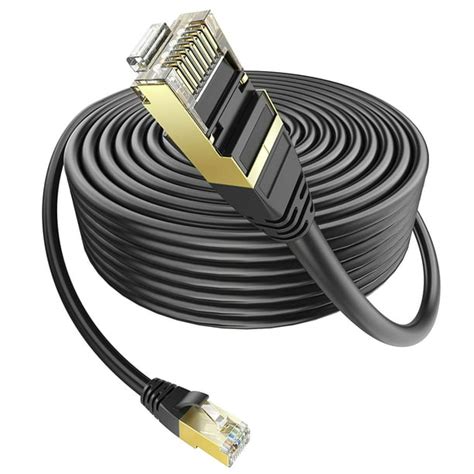 Cat6 Outdoor Ethernet Cable 100ft High Speed Waterproof Direct Burial 23awg Lan Cable With Rj45