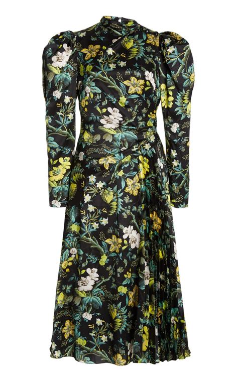 Irwin Floral Silk Midi Dress By Erdem Moda Operandi Silk Midi Dress