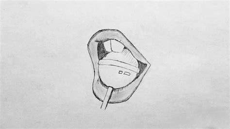 Lips And Lollipop Drawing Aesthetic Drawing Tutorial Easy Drawing