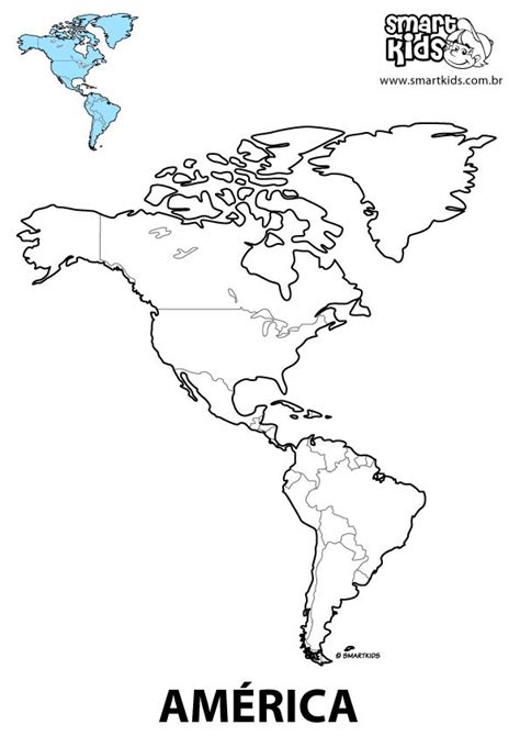 10 Mapas Do Continente Americano Para Colorir E Imprimir Continentes Images