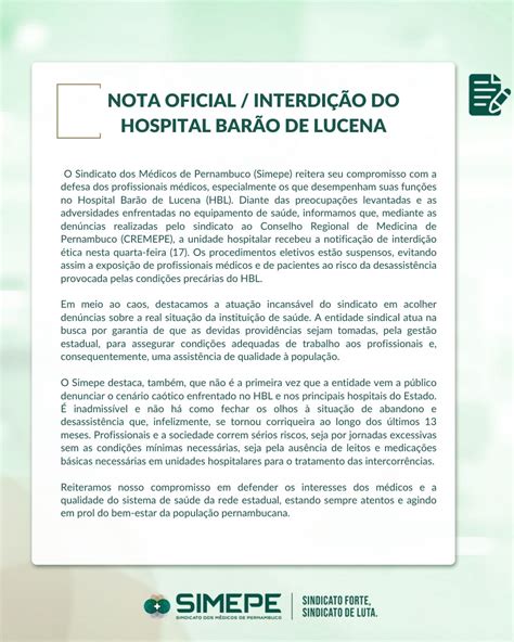 Após Denúncia Do Simepe Hospital Barão De Lucena Sofre Interdição ética Do Cremepe Portal Fmb