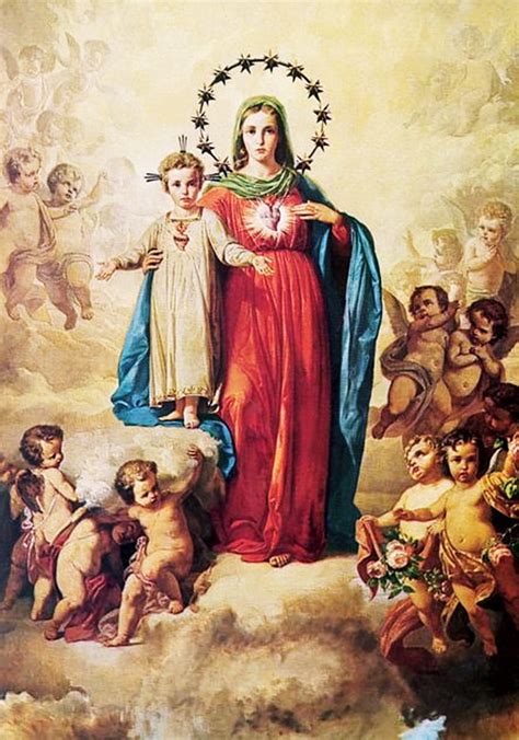 Of Mother Mary Catholic Immaculate Heart Of Mary Background