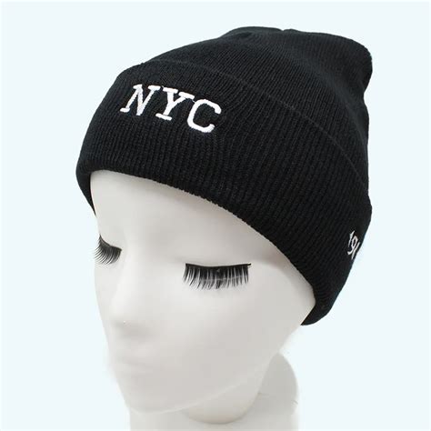 Unisex Beanie Cotton Blends HIP HOP Knitted Hat Men Women S Winter Warm