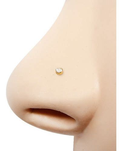 Piercing Nariz Nostril Ouro Amarelo 18k 750 Ponto De Luz 2mm R 120