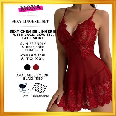 Baju Tidur Seksi Lingerie Sexy Nightwear Lace Lingerie Set Coli Wanita